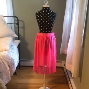 NWT pink high low skirt